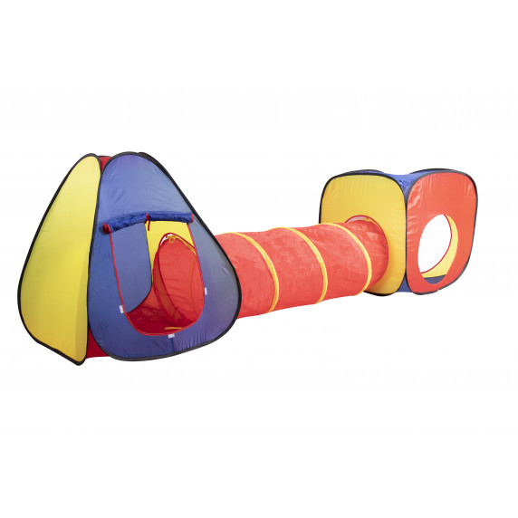 Detský hrací stan so spojovacím tunelom Aga4Kids MR7013 - farebný