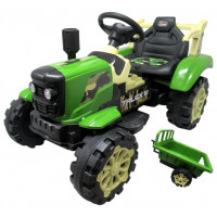 Elektrický traktor s vlečkou R-Sport C2 - zelený 