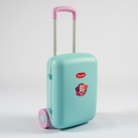 Detský cestovný kufrík na kolieskach DOLONI TOYS Princezná - tyrkysový 