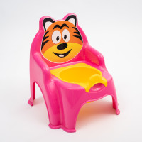 Detský nočník v tvare stoličky DOLONI Toys Tiger - ružový 