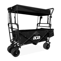 Skladací prepravný vozík so strieškou AGA MR4612 - čierny 