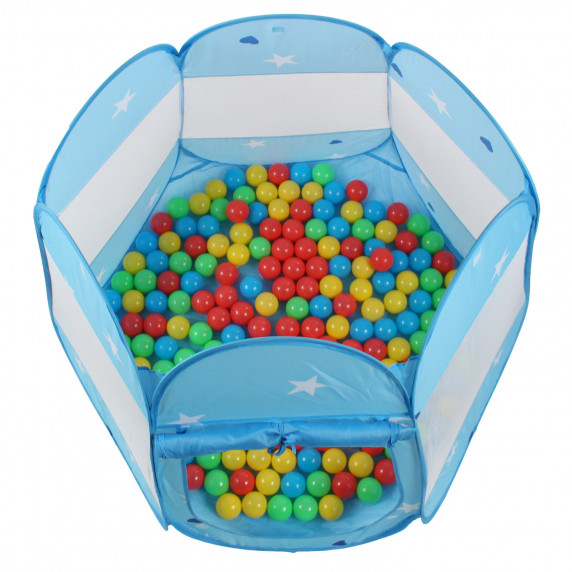 Kiduku Detský hrací stan s loptičkami modrý