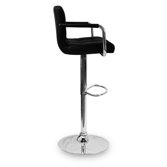 2x Barová stolička s podpierkami rúk AGA 2xMR2010BLACK - čierna
