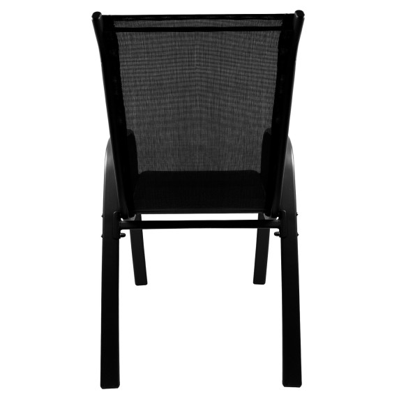 Záhradná stolička 4 kusy AGA MR4400BC-4 - čierna