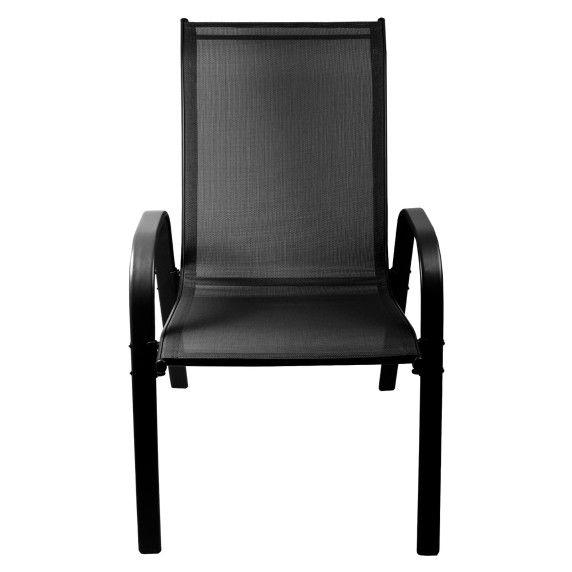 Záhradná stolička 4 kusy AGA MR4400BC-4 - čierna