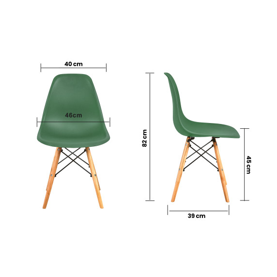 Jedálenská stolička AGA MRWCH-1Green - zelená