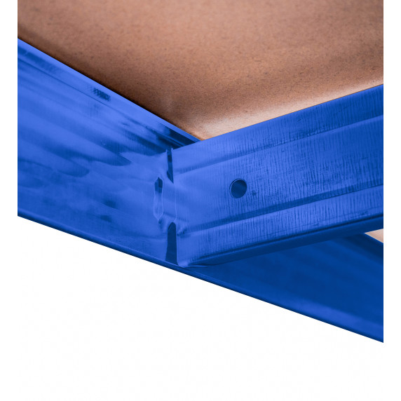 2x Kovový regál 180 x 90 x 40 cm 5 políc AGA - modrý