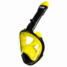 Celotvárová šnorchlovacia maska ​​S/M AGA DS1121BL-YL - čierna/žltá 