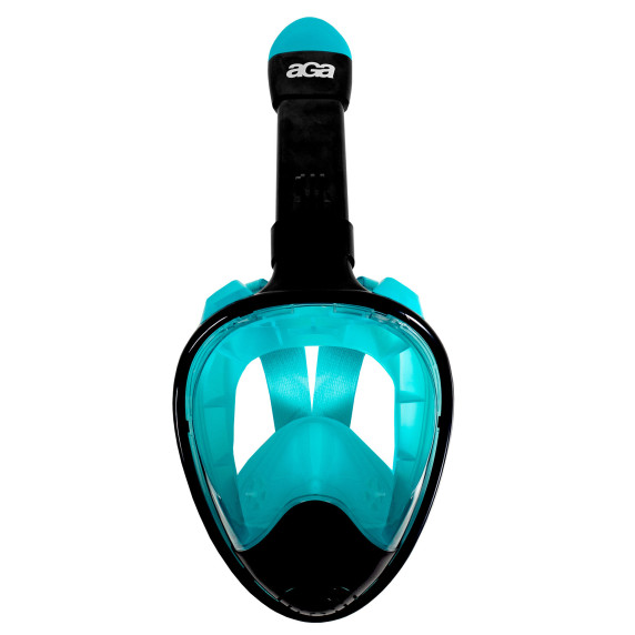 Celotvárová šnorchlovacia maska ​​S/M AGA DS1121BL-GR - čierna/modrá