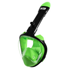 Celotvárová šnorchlovacia maska ​​S/M AGA DS1121LGR-BL - čierna/zelená 