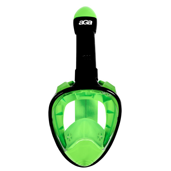 Celotvárová šnorchlovacia maska ​​S/M AGA DS1121LGR-BL - čierna/zelená