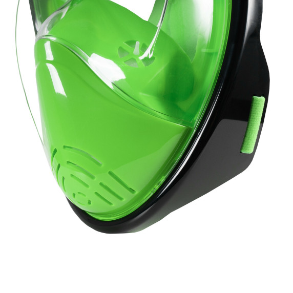 Celotvárová šnorchlovacia maska ​​S/M AGA DS1121LGR-BL - čierna/zelená