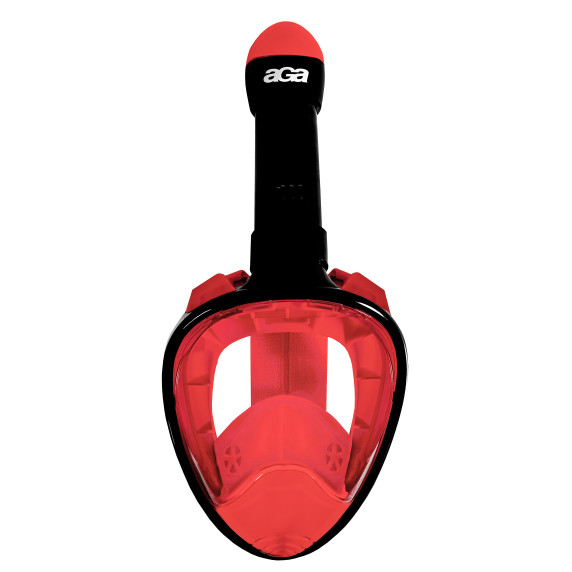 Celotvárová šnorchlovacia maska ​​L/XL AGA DS1113R-BL - čierna/červená