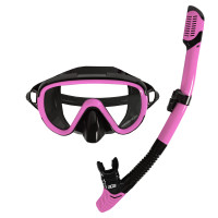 Potápačský set maska ​​a šnorchel M8+S6 AGA DS1310BL-PI - čierny/ružový 