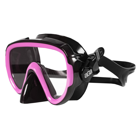 Potápačský set maska ​​a šnorchel M8+S6 AGA DS1310BL-PI - čierny/ružový