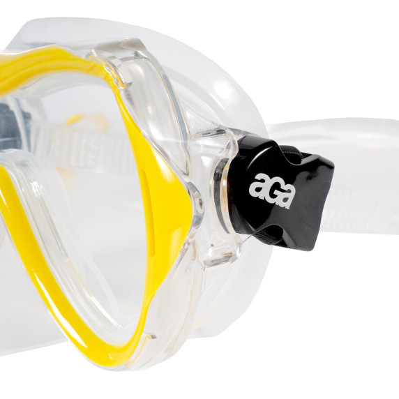 Potápačský set maska ​​a šnorchel M12+S2 AGA DS1320YL - žltý