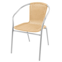Záhradná stolička LINDER EXCLUSIV MC4608 - strieborná/béžová 