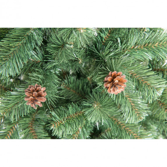 Vianočný stromček JEDĽA 180 cm so šiškami + umelohmotný stojan AGA MCHJ09/180