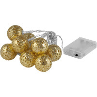 Vianočné LED osvetlenie 10 zlatých gúľ Linder Exclusiv LK022GB - teplá biela 