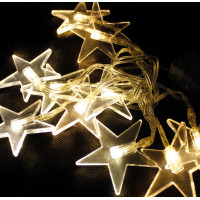 Linder Exclusiv Vianočná svetelná reťaz Hviezdy 48 LED LK012W - Teplá biela 