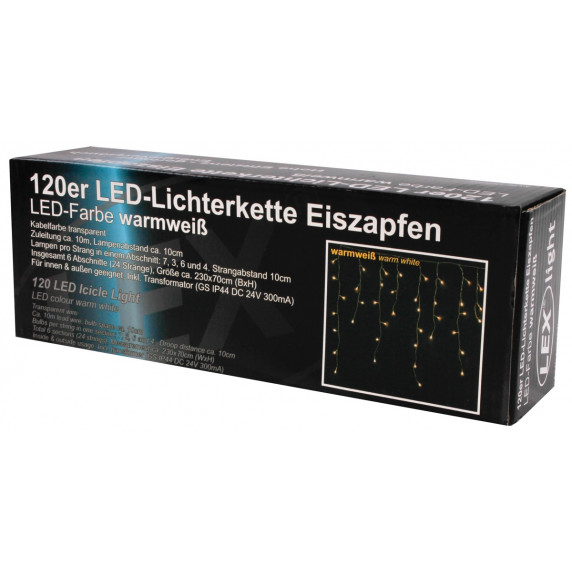 Linder Exclusiv Vianočný svetelný dážď 160 LED LK007W - Teplá biela