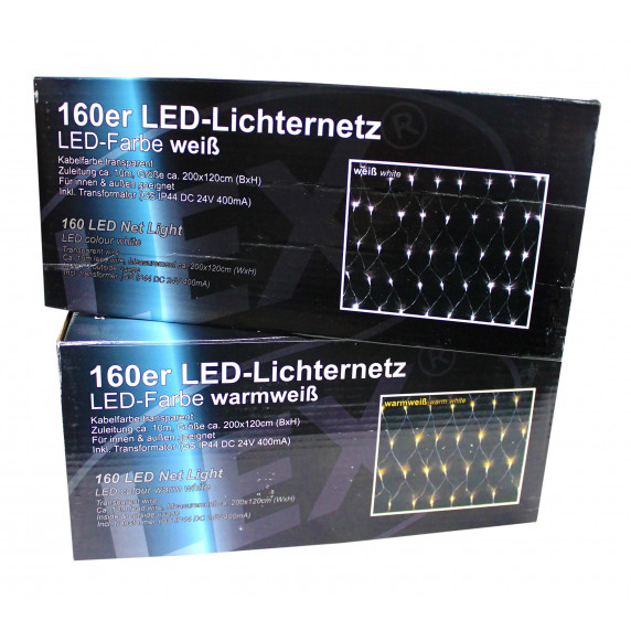 Linder Exclusiv Vianočná svetelná sieť 160 LED LK008I Studená biela