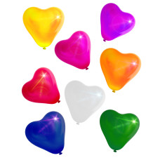Latexový balónik v tvare srdca s LED diódou 25 cm Aga4Kids - mix farieb Preview