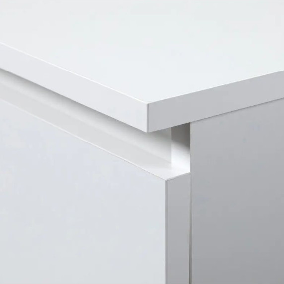 Písací stôl pravý 90 x 55 x 77 cm AKORD Pixel - biely