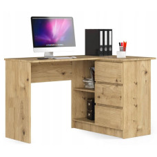 Rohový písací stôl pravý 124 x 85 x 77 cm AKORD CLP - dub artisan Preview