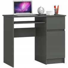 Písací stôl pravý 90 x 55 x 77 cm AKORD Pixel - grafitovo sivý Preview