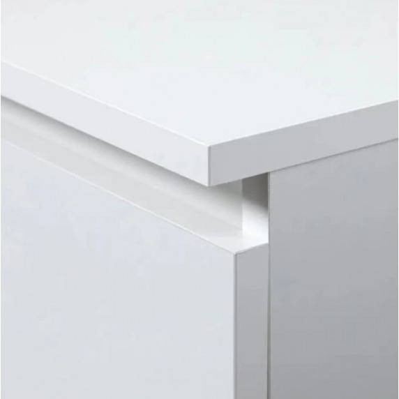 Písací stôl s 2 zásuvkami a 2 skrinkami 135 x 50 x 77 cm AKORD CLP - biely