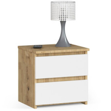 Nočný stolík s 2 zásuvkami 40 x 40 x 35 cm AKORD CL2 - dub artisan/biely Preview