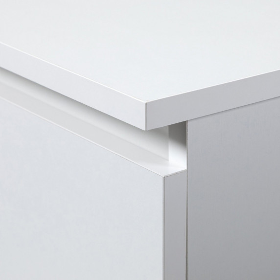 Rohový písací stôl ľavý 124,5 x 77 x 85 cm Inlea4Home B16 CLP LEWE - biela