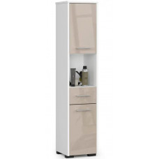 Kúpeľňová skrinka s vysokým leskom 140 cm AKORD FIN - biela/cappuccino Preview