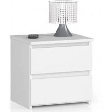 Nočný stolík s 2 zásuvkami 40 x 40 x 35 cm AKORD CLP CL2 2SZ -  biely Preview