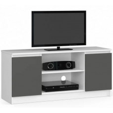 TV stolík 120 cm AKORD CLP - biely/grafitovo sivý Preview