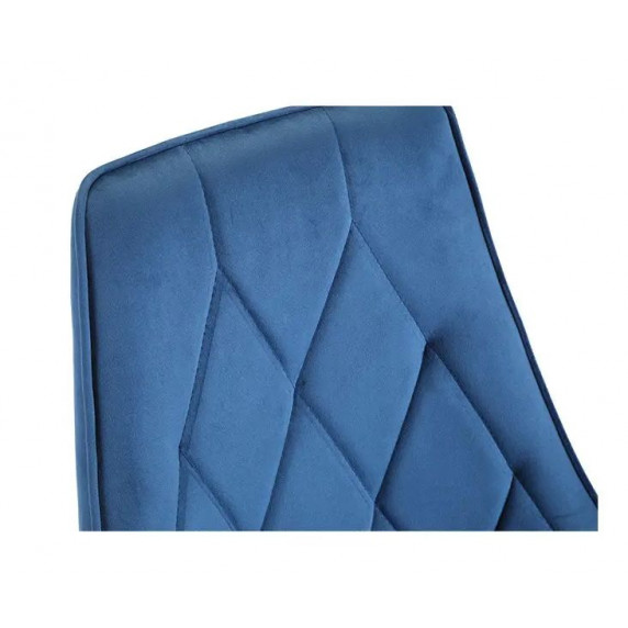 Stolička s kovovými nožičkami 4 ks - modrá
