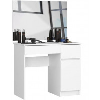 Toaletný stolík so zrkadlom pravý P-2 / SL 90 x 77 x 50 cm AKORD - biely 