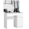 Toaletný stolík so zrkadlom pravý P-2 / SL 90 x 77 x 50 cm AKORD - biely