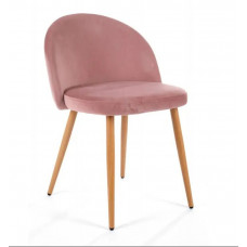 Velúrová stolička v škandinávskom štýle 4 ks - ružová Preview