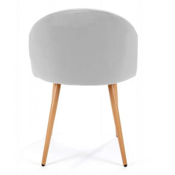 Velúrová stolička v škandinávskom štýle 4 ks - sivá