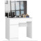 Toaletný stolík so zrkadlom ľavý P-2 / SL 90 x 77 x 50 cm AKORD - biely