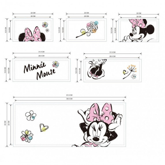 Organizér na hračky Minnie Mouse 3 - biely