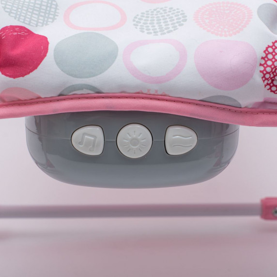 Multifunkčné hojdacie lehátko pre miminko Baby Mix - ružovo-biele