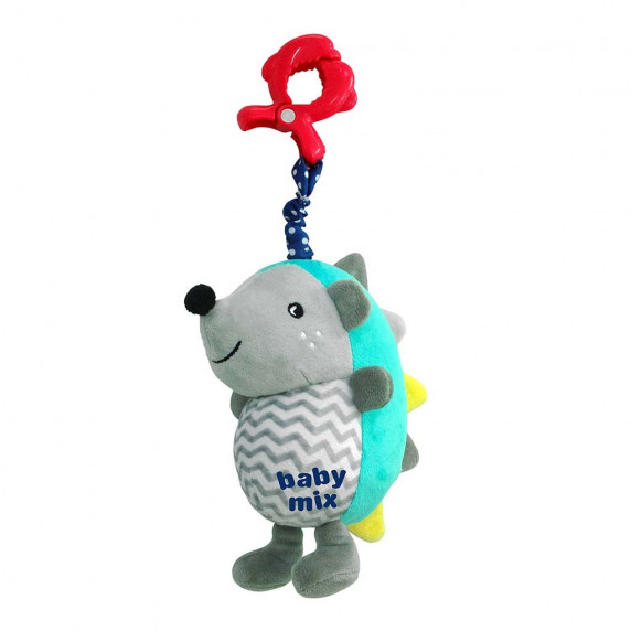 Detská plyšová hračka s hracím strojčekom a klipom Baby Mix Ježko 