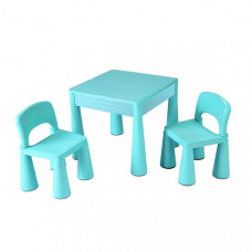 NEW BABY detská sada stolček a dve stoličky - modrá Preview