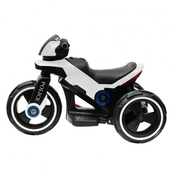 Detská elektrická motorka Baby Mix POLICE - biela