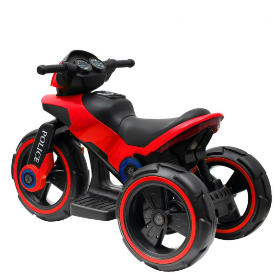 Detská elektrická motorka Baby Mix POLICE - červená