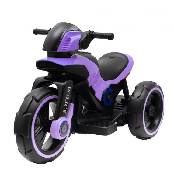 Detská elektrická motorka Baby Mix POLICE - fialová