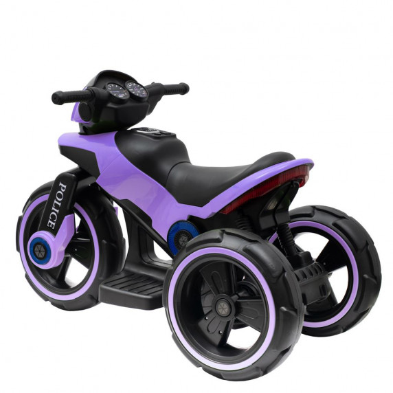 Detská elektrická motorka Baby Mix POLICE - fialová